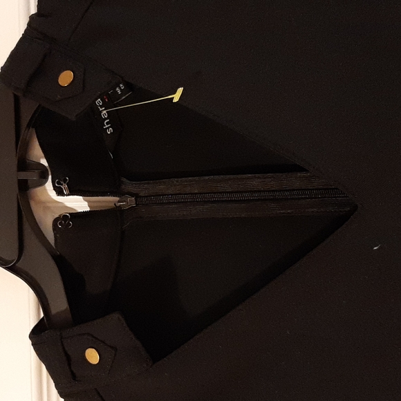 New W/Tags Women's Black Sharagano Stretch Sleeveless Dress Size 12 - Picture 4 of 10